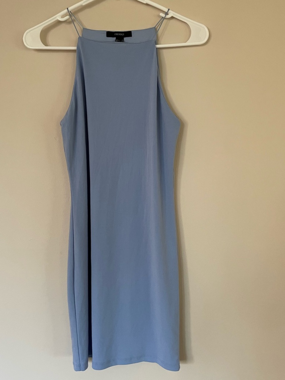 Forever 21 Light Blue Halter-Style Midi Dress